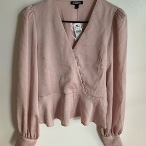 Express Long Sleeve Pink Blouse